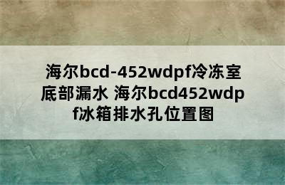 海尔bcd-452wdpf冷冻室底部漏水 海尔bcd452wdpf冰箱排水孔位置图